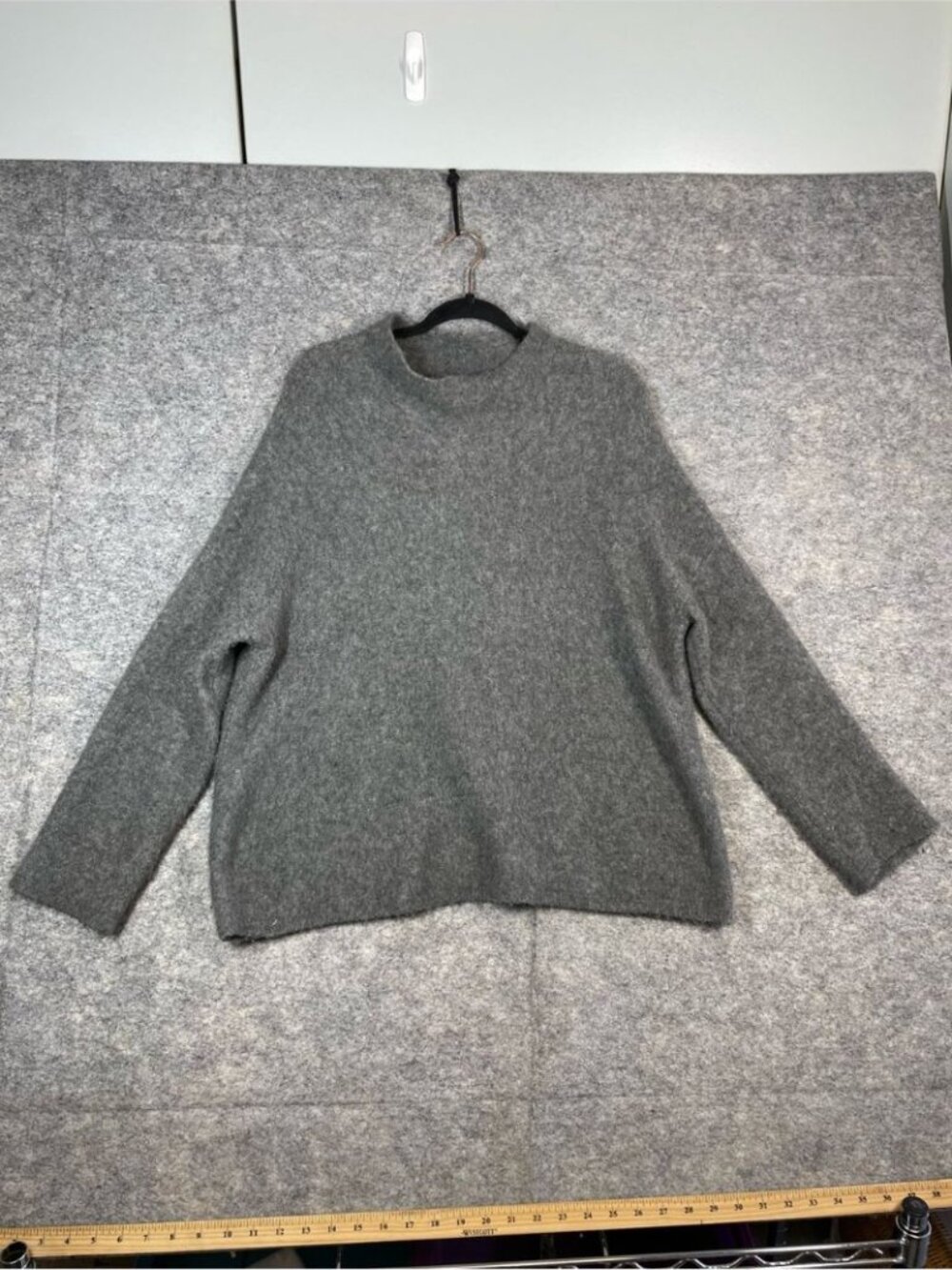 The Fisher Project Cashmere Grey Knit Sweater Minimalist Quiet Luxury Cozy Chic - Picture 2 of 14